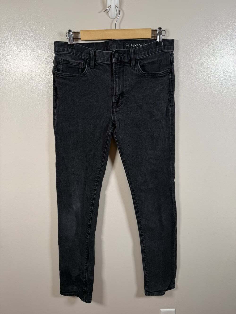 Outerknown Ambassador SEA Jeans Size 31x34 Slim Fit Black Skinny Grunge Skater